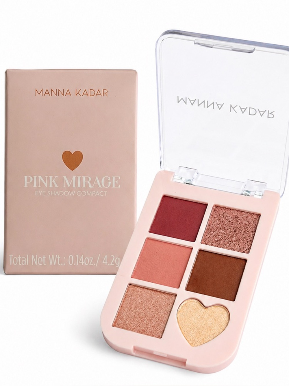 Manna Kadar Pink Mirage Eyeshadow - Six Versatile Shade Palette